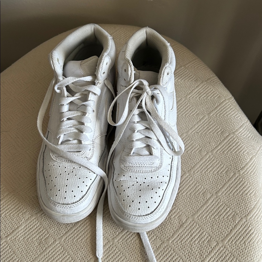 Nike White Classic Hi-Top Sneakers - Picture 7 of 10